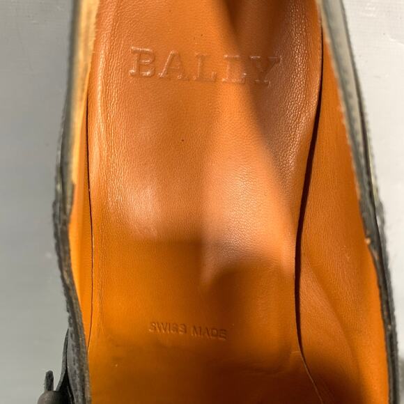 BALLY Size 7 5 Black Red white Leather Eyelash Loafers main image 7